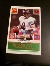 JIM McMAHON 1986 McDONALDS ALL-STAR GREEN TAB - MINT - CHICAGO BEARS QUARTERBACK