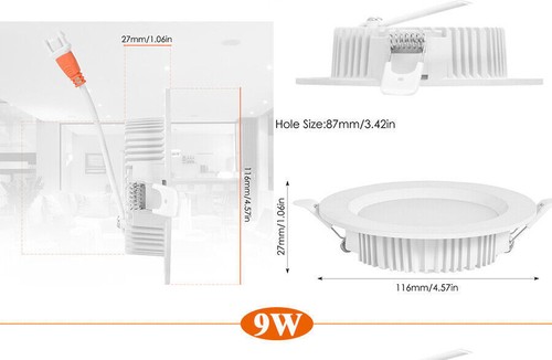 50/100 x pannello LED faretto da incasso plafoniera da incasso lampada Ultraslim - Foto 28 di 30