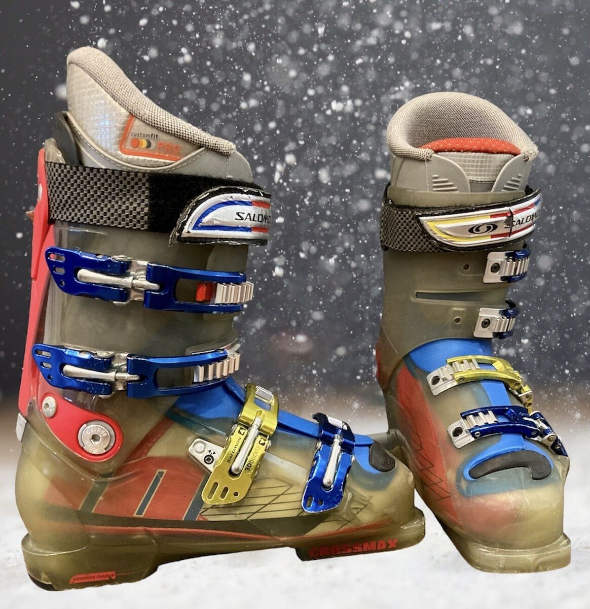 SALOMON CrossMax Alpine Ski Boots SSZ 26.5 Mens US 8.5 SALOMON CrossMax Alpine Ski Boots SSZ 26.5 Mens US 8.5