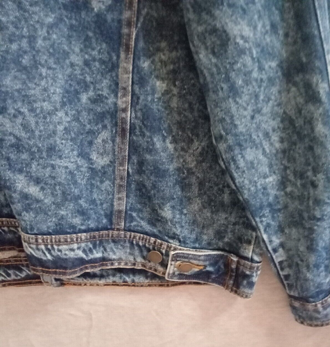 Red Label Patrol Jeans Mens Denim Trucker Jacket Blue Size XL Chest 52" - Picture 8 of 9