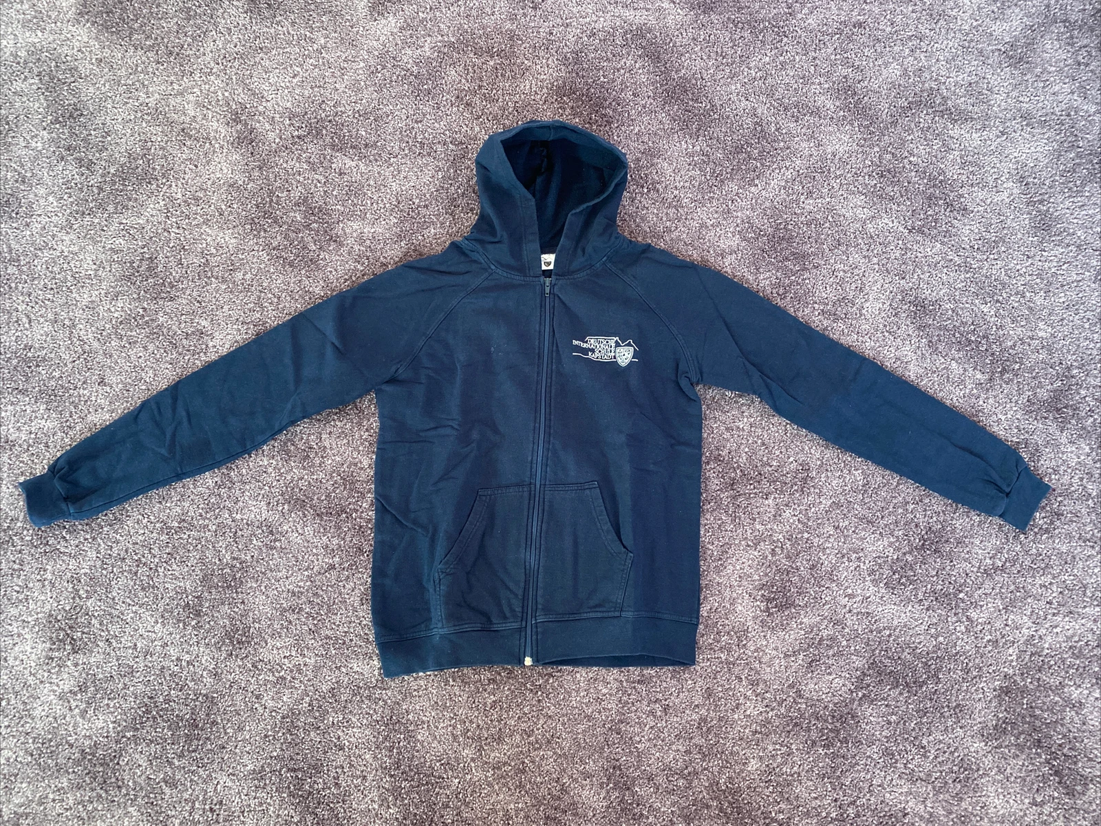 VETEMENTS +++ Giacca con cappuccio Zipped Hoodie taglia 164 in BLU DSK abbigliamento scuola taglia XS