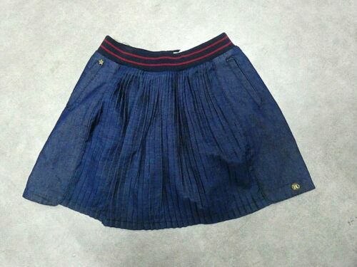 Robe IKKS Fille 8 Ans Bleue Satinée - Jupe Plissée, Style Trapèze, été