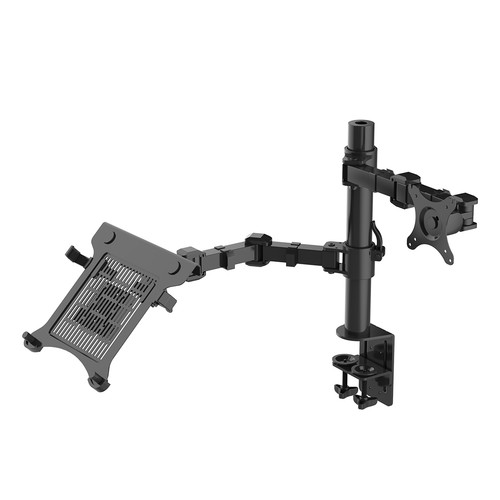 Laptop Mount & LCD Arm Desk Stand fits for 10"-27" Monitor & 11"-15.6" Notebook - Picture 4 of 9