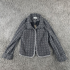 Edina Ronay Jacket Womens 16 Extra Large Xl Blazer Wool Geometric H4-b4