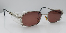 Vintage Titmus Safety Silver Oval Metal Sunglasses USA FRAMES ONLY