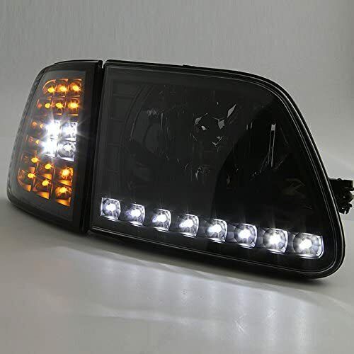 Fit 1997-2003 Ford F150 F-150 Expedition Black LED Headlights +LED Corner L+R - Picture 5 of 7