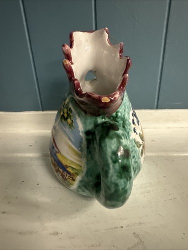 Rooster Creamer Pitcher Italy Hand Painted 5” Ceramic Pottery Vtg Italian Art - Picture 5 of 6