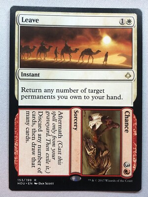 chance to draw card mtg MTG Hour of Devastation Leave // Chance 153 NM/M