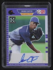 2021 Leaf Pro Set Metal Irving Carter XRC Rookie Auto Purple 1/25 