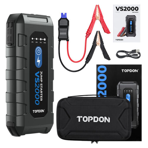 TOPDON VS2000 Auto Starthilfe Booster powerbank 16000mAh Jump Starter KFZ JS2000 - Zdjęcie 1 z 15
