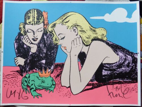 FAILE Wishing on you HAND SIGNED Valentine Silkscreen Lenox Paper Frog POP Art - Picture 2 of 8