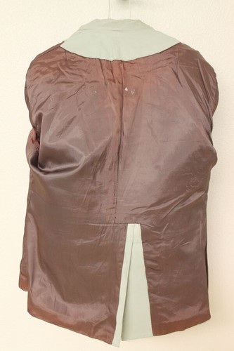 MENS VINTAGE MINT BLUE CAR COAT LEATHER BLAZER/JACKET SZ L ONE OF KIND! - Picture 7 of 7