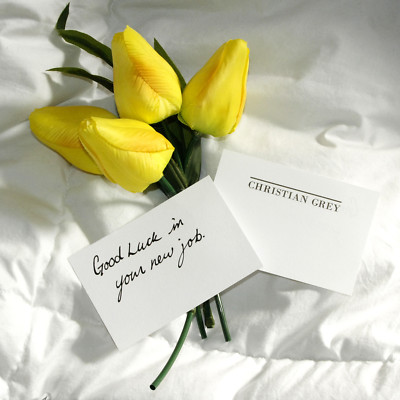 FIFTY SHADES OF GREY CARD ROSE BOUQUET REPLICA