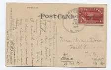 1914 Montcalm NH 4-bar handstamp postcard q1 1ct parcel post [h.5502]