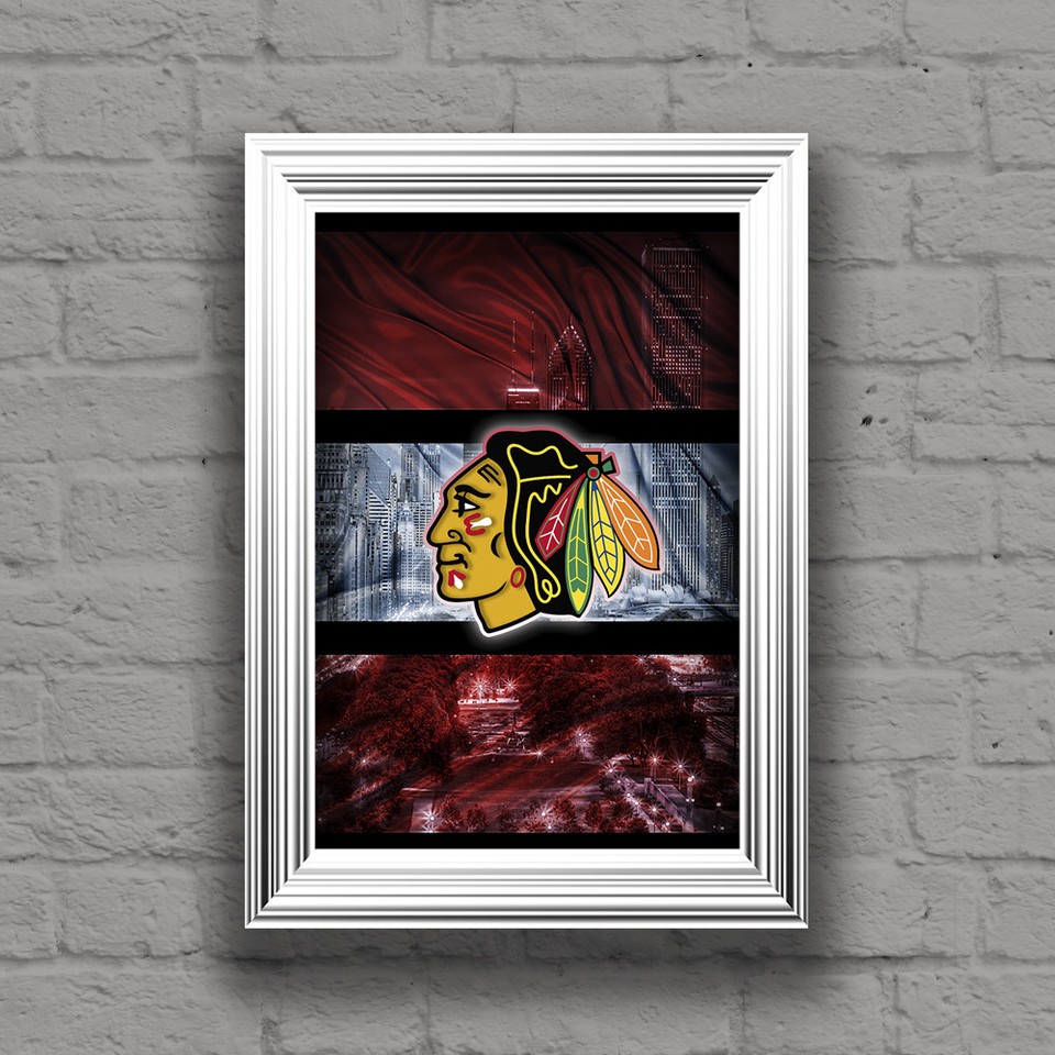 CHICAGO BLACKHAWKS Print Poster 16x20in Blackhawks NHL Gift Free