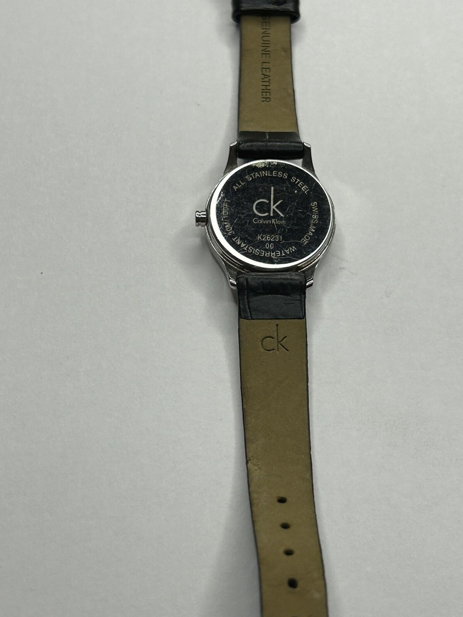 Calvin Klein K26231 Beautiful Numeral Black Dial Ladies CK Watch 