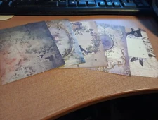 5X SHEETS NOSTALGIC/VINTAGE FOR SCRAPBOOKING/JOURNALS  +/- 13X9 CM (VIN930)