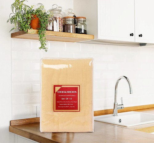 Flour Sack Tea Towels, 28" x 28" Ring Spun 100% Cotton Utopia Kitchen - Picture 15 of 41