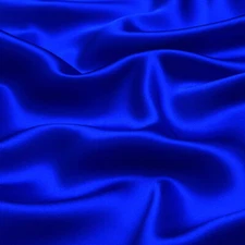 Royal Blue 100% Pure Mulberry Silk Fabric by the Yard