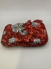 Disney Parks Minnie Mouse Keychain Change Purse w/ Charm 100 Sequence Cute