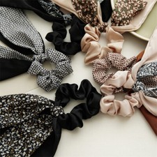 Girls fashion Party Hair accessories Ribbon Hair rope Double bow Curly hair band