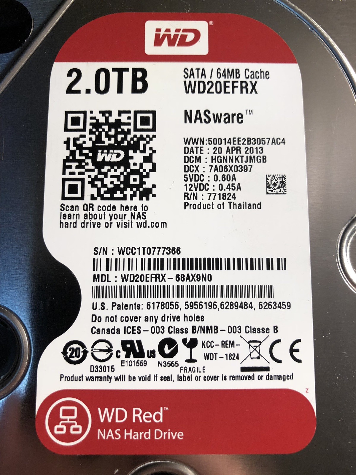 Western Digital WD20EFRX-68AX9N0 2TB WD Red | eBay