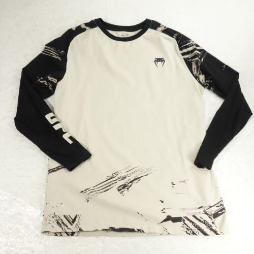 Camisa Venum UFC Para Hombre Grande Blanca Negra Cuello Redondo BJJ Fight - Imagen 2 de 11