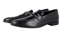 Prada Leder Kangaroo Loafer Business Schuhe - 2DC173 - Schwarz Neu - 10 44