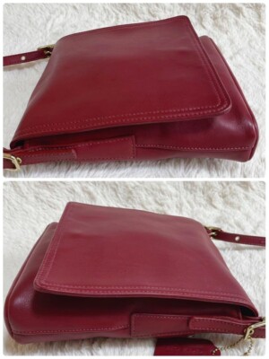 Extremely Rare Made In USA Old Coach 9821 Shoulder Bag Red Vintage