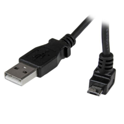 StarTech.com USBAUB2MU StarTech Cable 2m Micro USB A to Up Angle B Black Retail