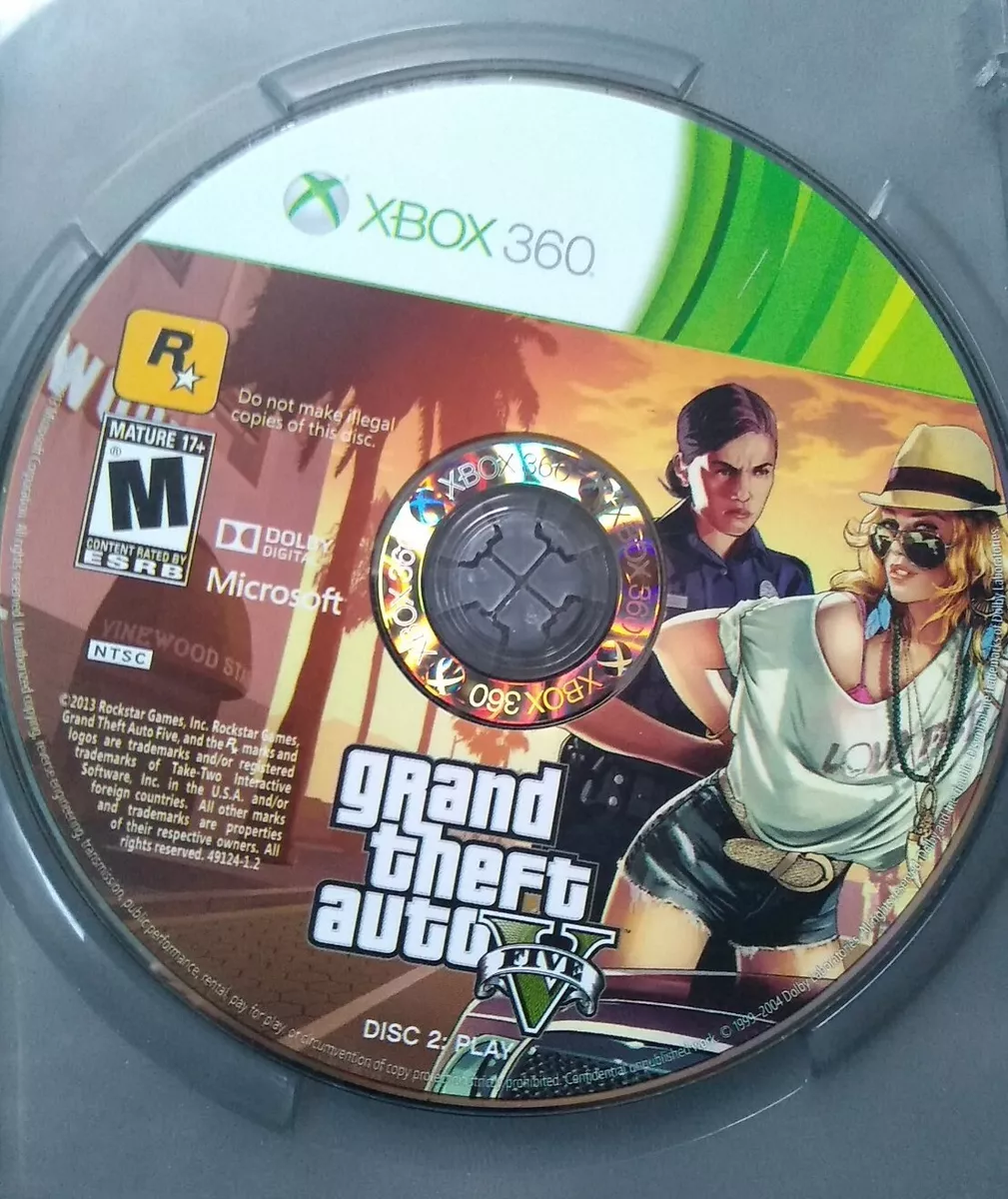 XBOX 360 OFFLINE GTA 5 GRAND THEFT AUTO V [2 DVD] (FOR MOD CONSOLE)