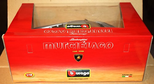 Lamborghini Murcielago 2001 1/18 plata, coche de lujo italiano calidad Bburago, nuevo en caja - Imagen 6 de 9