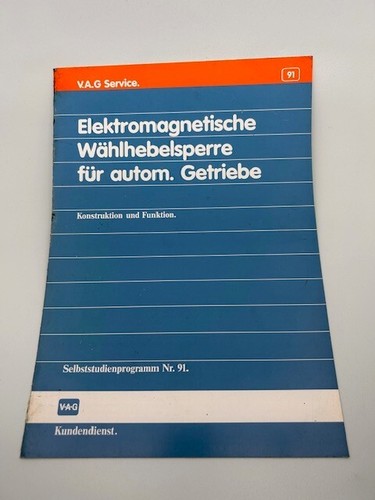 V.A.G Service Elektromagnetische Wählhebelsperre für automatik Getriebe 1987 VW