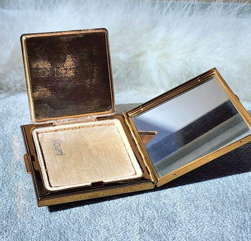 ๐ Vintage Volupte Art Deco style Powder case Jeweled Mirrored Compact - Picture 13 of 17