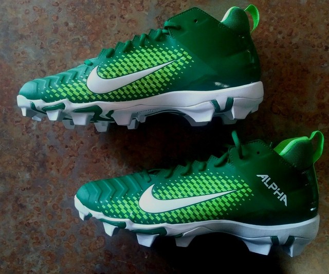 MEN'S NIKE ALPHA FASTFLEX FOOTBALL CLEATS /GREEN / SIZE 12, NEW WITHOUT