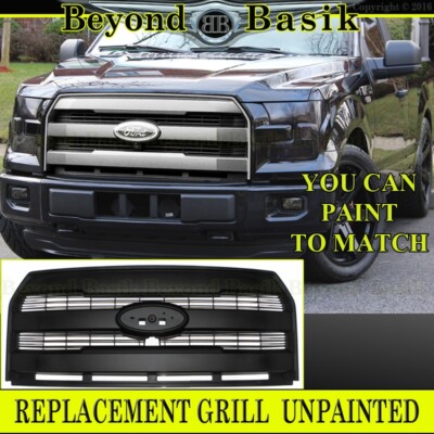 Grille For FORD F150 2015 2016 2017 OE King Ranch Style W/Camera Hole UNPAINTED
