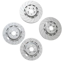 4Pcs NEW Front & Rear Brake Rotors Fit Mercedes Benz W222 S63 AMG S65 AMG 14-20