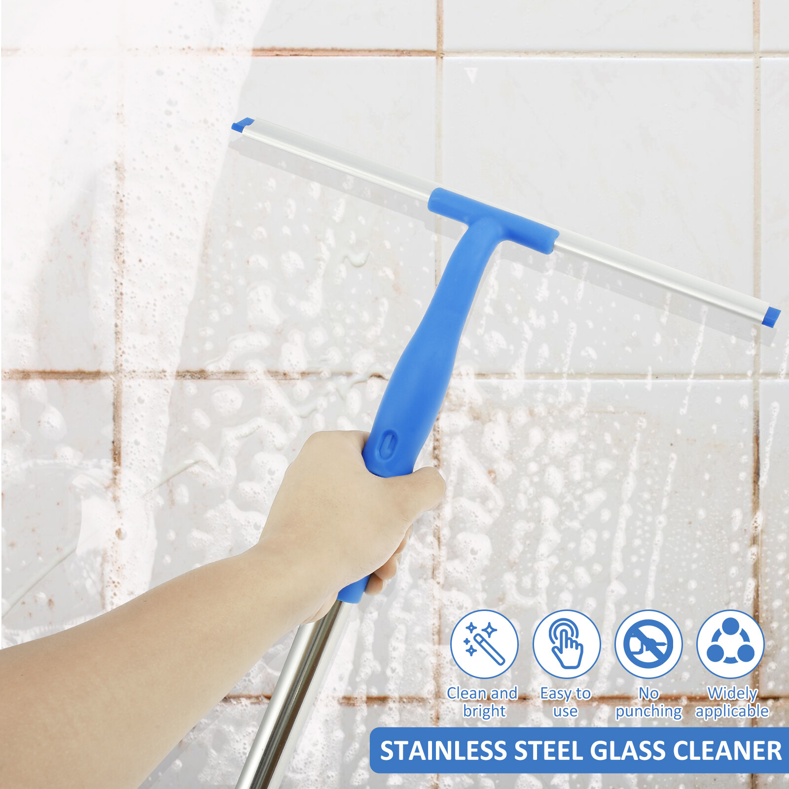 53inch Glass Window Cleaning Squeegee Blade Wiper Cleaner Home Shower Bathroom | eBay