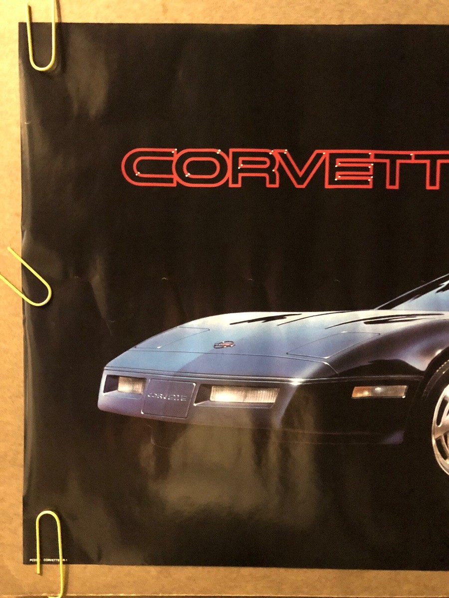 Original Vintage Poster Corvette ZR-1 1980s sports car James
