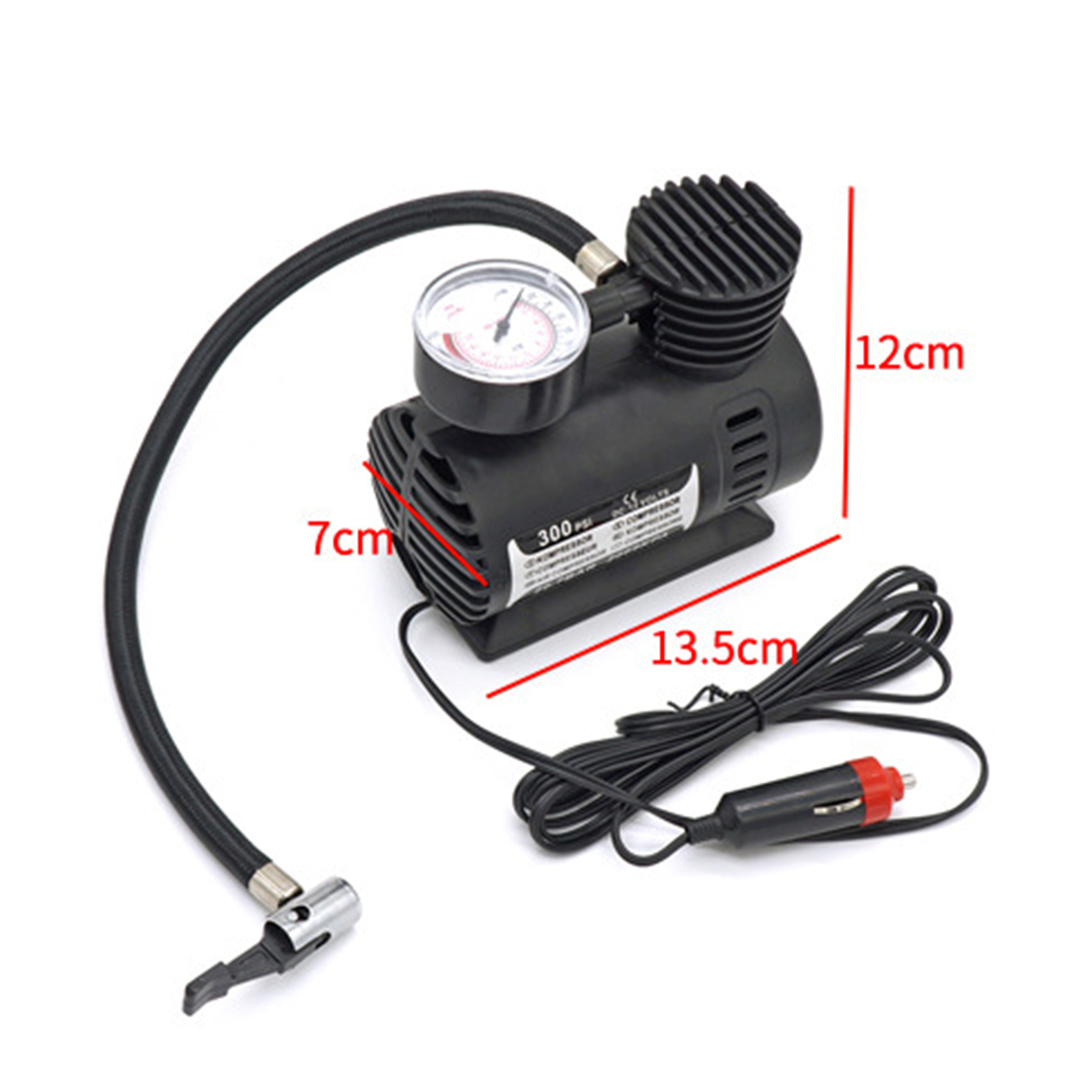 New 12V 300PSI Car Electric Inflator Pump Tyre Pump for Emergency Needs