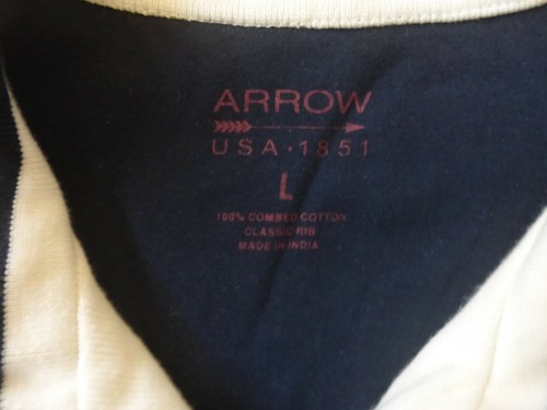 Mens Arrow Long Sleeve Half Zip Sweater Large(generous) White 100% Cotton - Picture 3 of 3