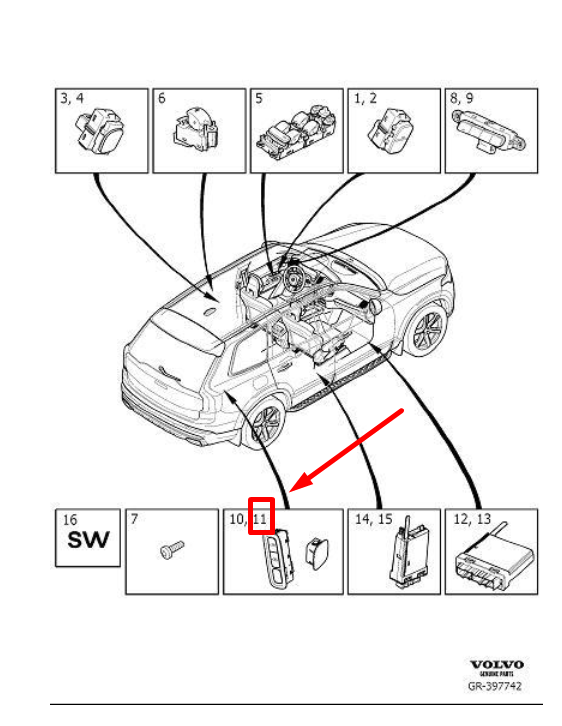Volvo XC60 2019 interior part 39825653 GRB4660 for sale online | eBay 