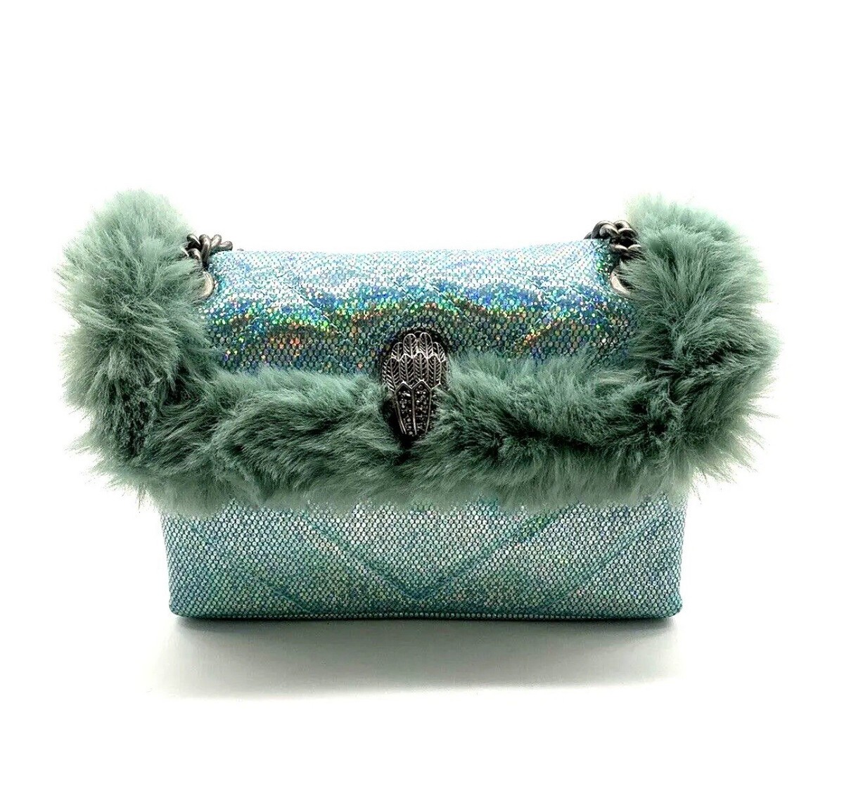 Kurt Geiger London Mini Kensington Faux Fur Crossbody Bag