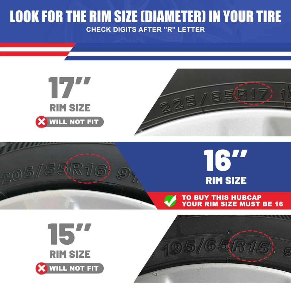 For 2011-2017 Nissan Leaf 4-pack 16" Wheel Hub Covers Full Rim Snap On Hubcaps - Изображение 4 из 4