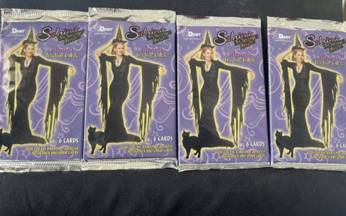 Lote de 4 paquetes de tarjetas coleccionables místicas de Sabrina The Teenage Witch 1999 - Imagen 1 de 2