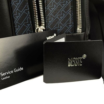 MONTBLANC Unisex Black Blue M MONOGRAM 3 Compartment Medium 
