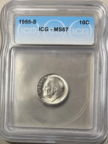 1955-S Roosevelt Dime — photo from another recent sale