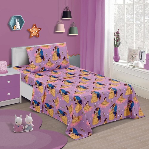 Beauty And The Beast Dance With Me Princess Belle Twin Bed Sheet Set - 3 Piece - Picture 3 of 3
