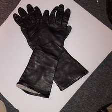 Vintage Stetson Soft Leather Black Ladies Gloves Rayon lining