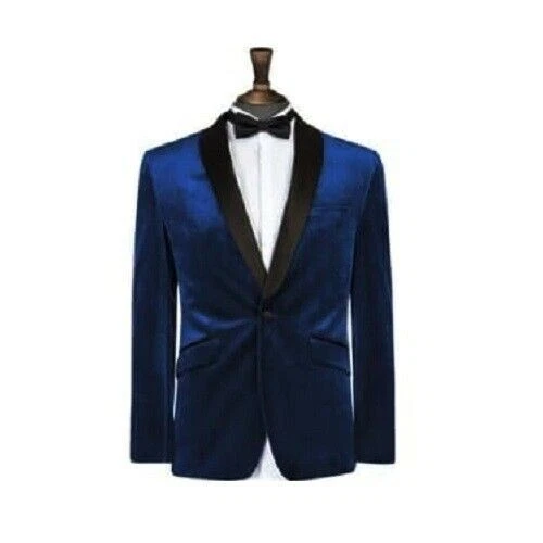 Men's Blue Velvet Blazer Designer Party Wear Luxury Wedding Dinner Blazer